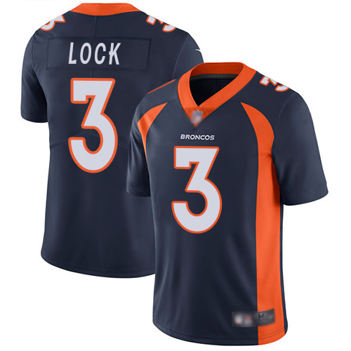Nike Broncos #3 Drew Lock Navy Blue Alternate Men's Stitched NFL Vapor Untouchable Limited Jersey
