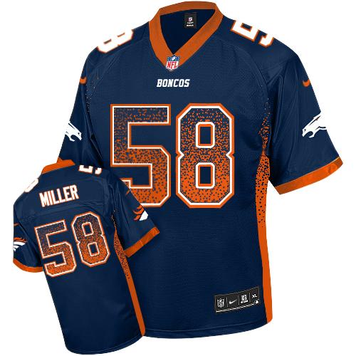 Nike Broncos #58 Von Miller Navy Blue Alternate Men's Stitched NFL Elite Drift Fashion Jersey