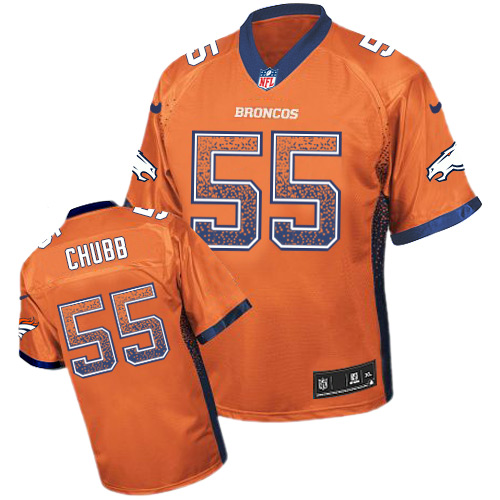 Nike Broncos #55 Bradley Chubb Orange Team Color Men's Stitched NFL Elite Drift Fashion Jersey