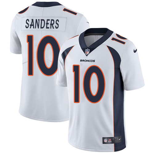 Nike Broncos #10 Emmanuel Sanders White Men's Stitched NFL Vapor Untouchable Limited Jersey