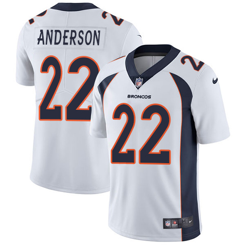 Nike Broncos #22 C.J. Anderson White Men's Stitched NFL Vapor Untouchable Limited Jersey