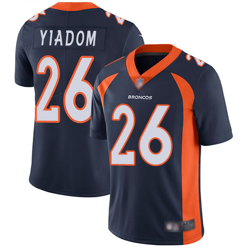 Nike Broncos #26 Isaac Yiadom Navy Blue Alternate Men's Stitched NFL Vapor Untouchable Limited Jersey
