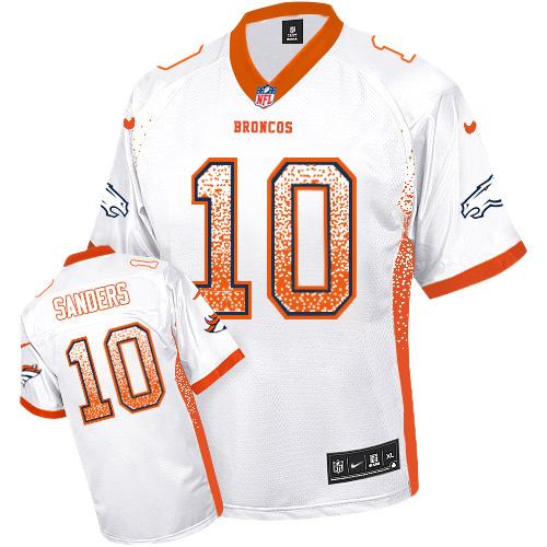 Nike Broncos #10 Emmanuel Sanders White Men's Stitched NFL Elite Drift Fashion Jersey