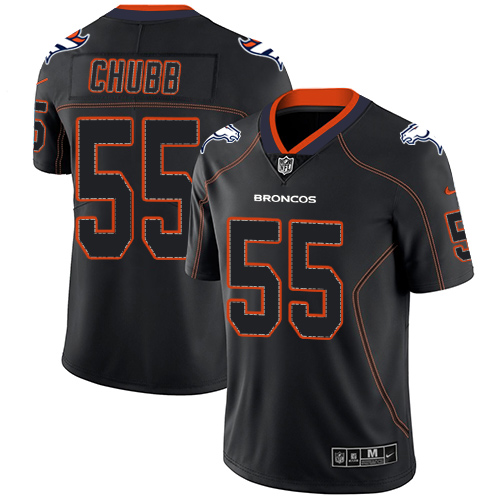Nike Broncos #55 Bradley Chubb Lights Out Black Men's Stitched NFL Limited Rush Jersey