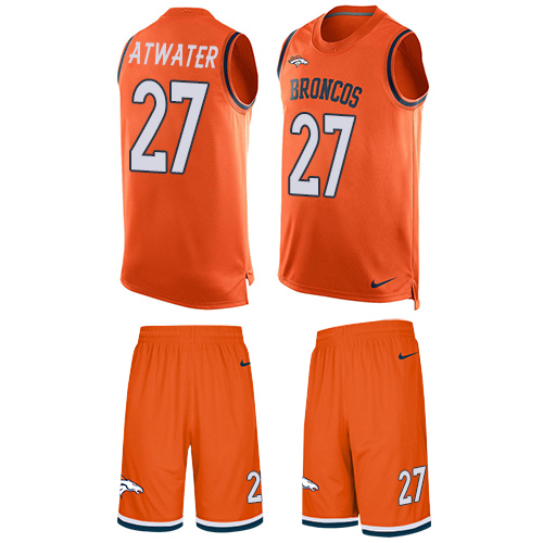 Nike Broncos #27 Steve Atwater Orange Team Color Men's Stitched NFL Limited Tank Top Suit Jersey