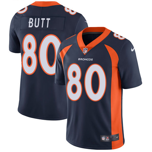 Nike Broncos #80 Jake Butt Navy Blue Alternate Men's Stitched NFL Vapor Untouchable Limited Jersey