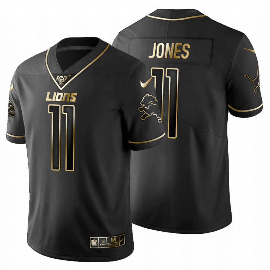 Detroit Lions #11 Marvin Jones Men's Nike Black Golden Limited NFL 100 Jersey