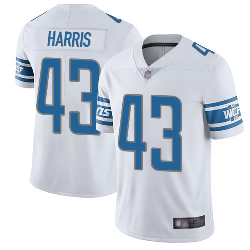 Nike Lions #43 Will Harris White Men's Stitched NFL Vapor Untouchable Limited Jersey