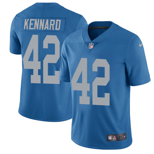 Nike Lions #42 Devon Kennard Blue Throwback Men's Stitched NFL Vapor Untouchable Limited Jersey