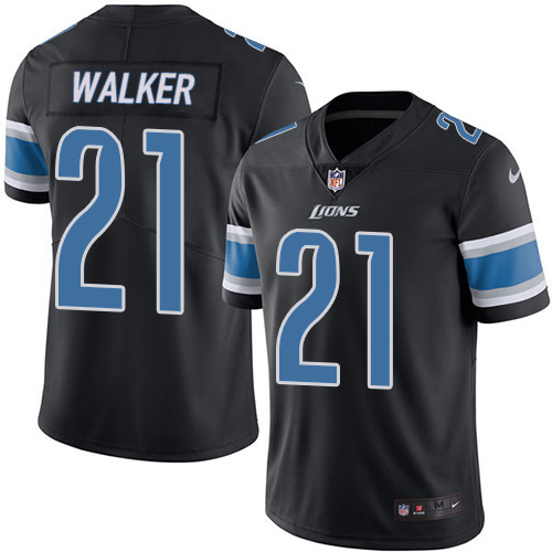 Nike Lions #21 Tracy Walker Black Men's Stitched NFL Limited Rush Jersey