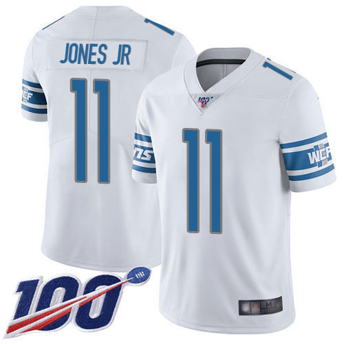 Nike Lions #11 Marvin Jones Jr White Men's Stitched NFL 100th Season Vapor Limited Jersey