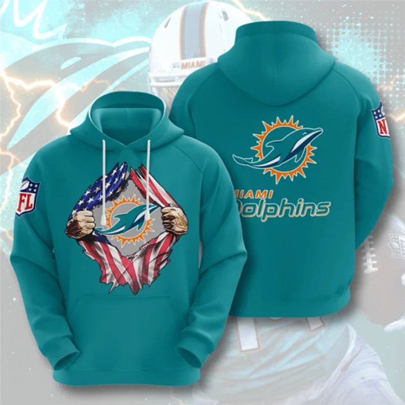 Men's Miami Dolphins Aqua 3D Trending T-Shirt Hoodie