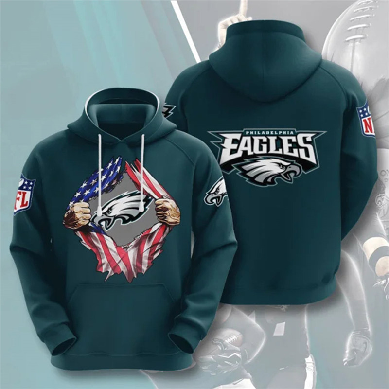 Men's Philadelphia Eagles Green 3D Trending T-Shirt Hoodie