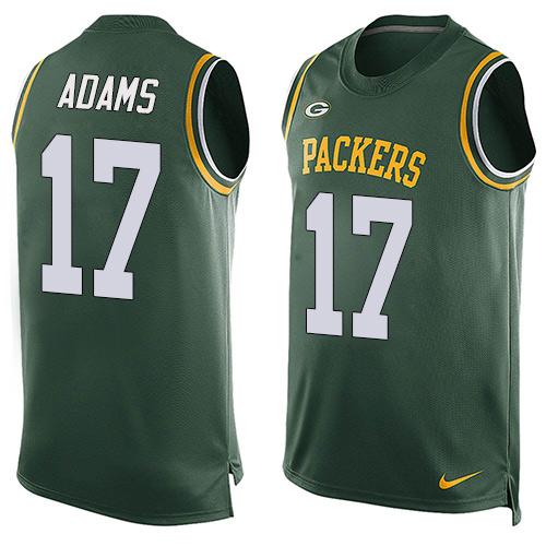 Nike Packers #17 Davante Adams Green Team Color Men's Stitched NFL Limited Tank Top Jersey