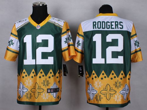 Nike Packers #12 Aaron Rodgers Green Men's Stitched NFL Elite Noble Fashion Jersey
