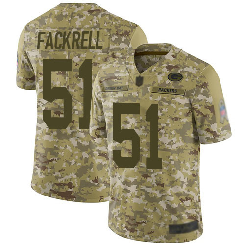 Nike Packers #51 Kyler Fackrell Camo Men's Stitched NFL Limited 2018 Salute To Service Jersey