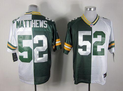 Nike Packers #52 Clay Matthews Green/White Men's Stitched NFL Elite Split Jersey