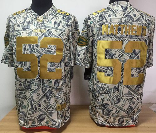 Nike Packers #52 Clay Matthews Dollar Fashion Men's Stitched NFL Elite Jersey