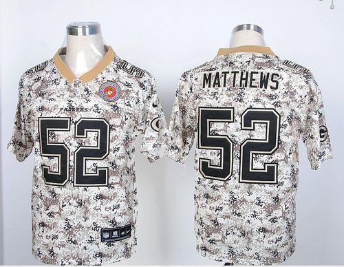 Nike Packers #52 Clay Matthews Camo USMC Men's Stitched NFL Elite Jersey