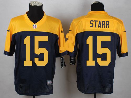 Nike Packers #15 Bart Starr Navy Blue Alternate Men's Stitched NFL New Elite Jersey