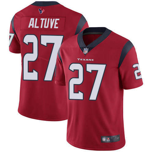 Nike Texans #27 Jose Altuve Red Alternate Men's Stitched NFL Vapor Untouchable Limited Jersey