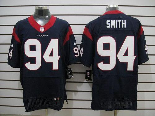 Nike Texans #94 Antonio Smith Navy Blue Team Color Men's Stitched NFL Elite Jersey