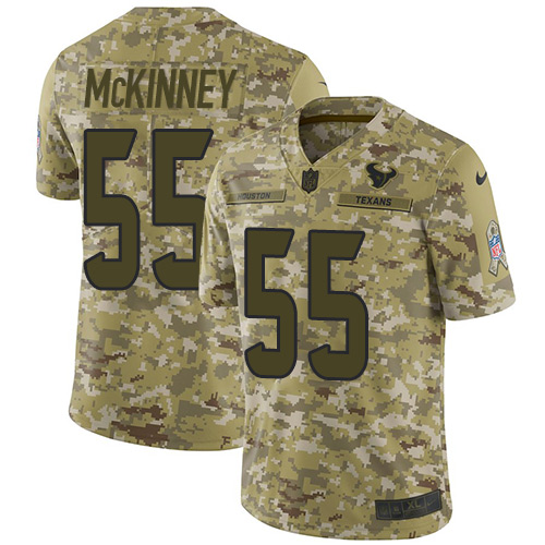 Nike Texans #55 Benardrick McKinney Camo Men's Stitched NFL Limited 2018 Salute To Service Jersey