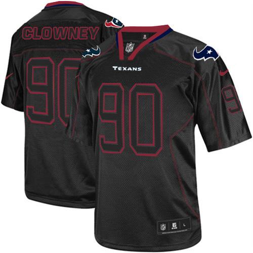 Nike Texans #90 Jadeveon Clowney Lights Out Black Men's Stitched NFL Elite Jersey