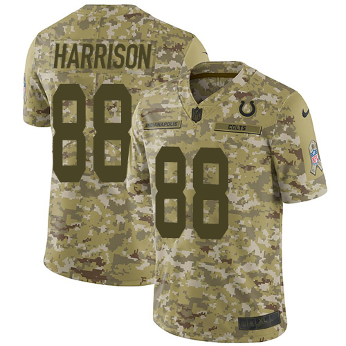 Nike Colts #88 Marvin Harrison Camo Men's Stitched NFL Limited 2018 Salute To Service Jersey