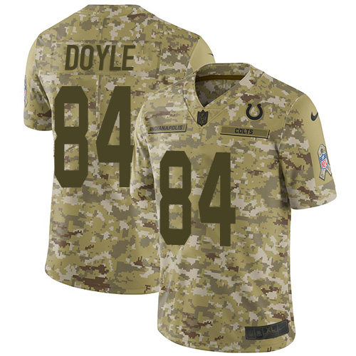 Nike Colts #84 Jack Doyle Camo Men's Stitched NFL Limited 2018 Salute To Service Jersey