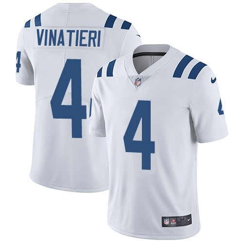 Nike Colts #4 Adam Vinatieri White Men's Stitched NFL Vapor Untouchable Limited Jersey