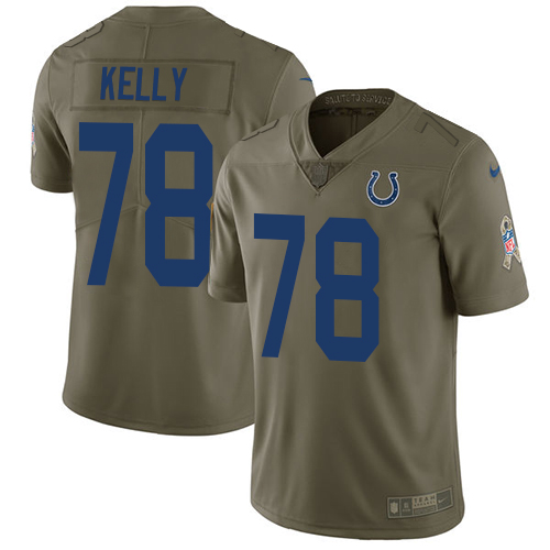 Nike Colts #78 Ryan Kelly Olive Men's Stitched NFL Limited 2017 Salute to Service Jersey