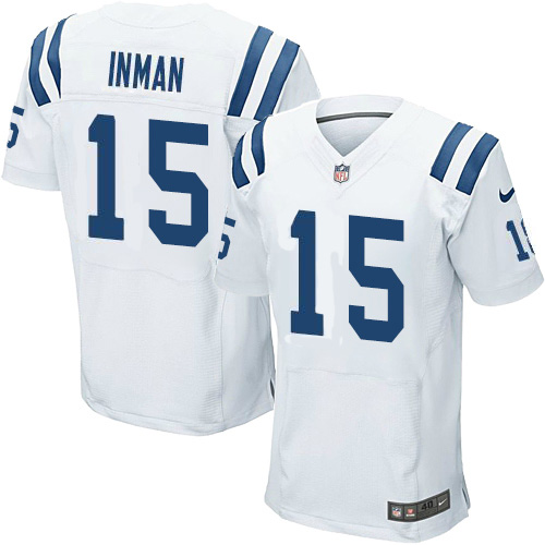 Nike Colts #15 Dontrelle Inman White Men's Stitched NFL Elite Jersey
