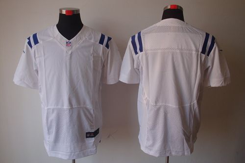 Nike Colts Blank White Men's Stitched NFL Elite Jersey