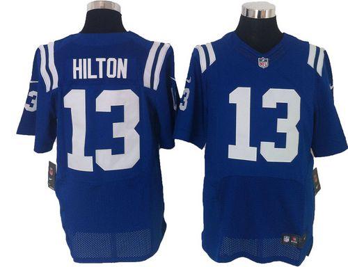 Nike Colts #13 T.Y. Hilton Royal Blue Team Color Men's Stitched NFL Elite Jersey
