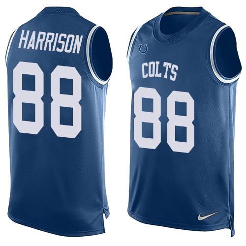 Nike Colts #88 Marvin Harrison Royal Blue Team Color Men's Stitched NFL Limited Tank Top Jersey