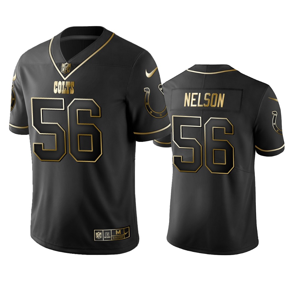Colts #56 Quenton Nelson Men's Stitched NFL Vapor Untouchable Limited Black Golden Jersey