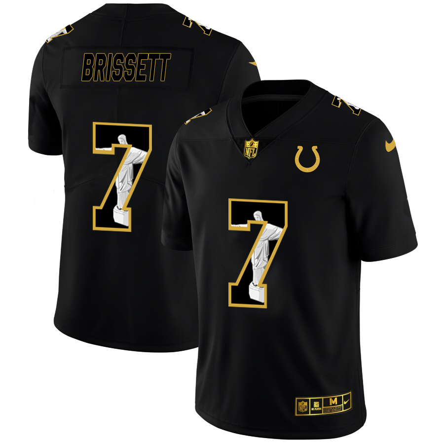 Indianapolis Colts #7 Jacoby Brissett Men's Nike Carbon Black Vapor Cristo Redentor Limited NFL Jersey