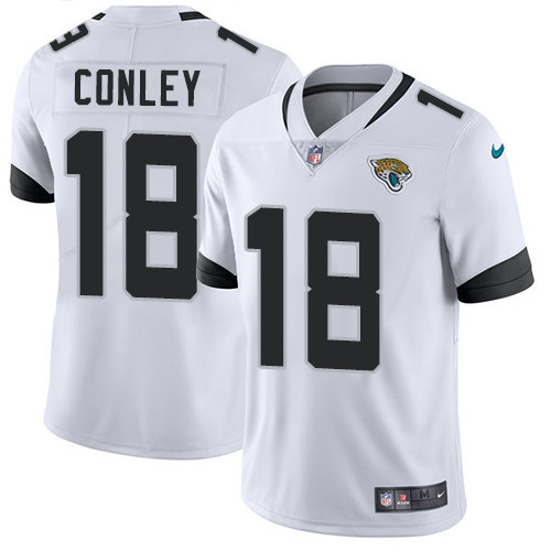 Nike Jaguars #18 Chris Conley White Men's Stitched NFL Vapor Untouchable Limited Jersey