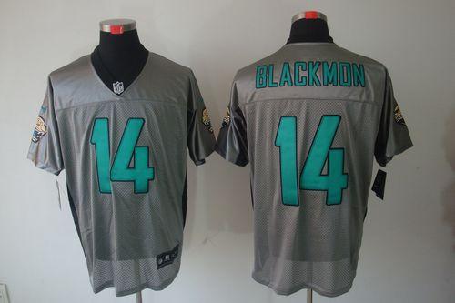 Nike Jaguars #14 Justin Blackmon Grey Shadow Men's Stitched NFL Elite Jersey