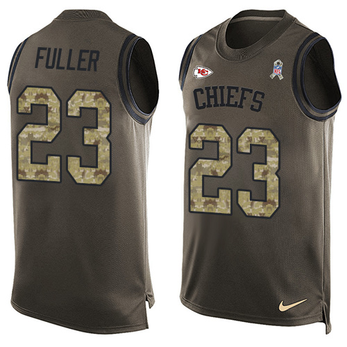 Nike Chiefs #23 Kendall Fuller Green Men's Stitched NFL Limited Salute To Service Tank Top Jersey