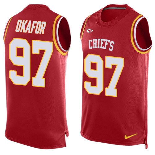 Nike Chiefs #97 Alex Okafor Red Team Color Men's Stitched NFL Limited Tank Top Jersey