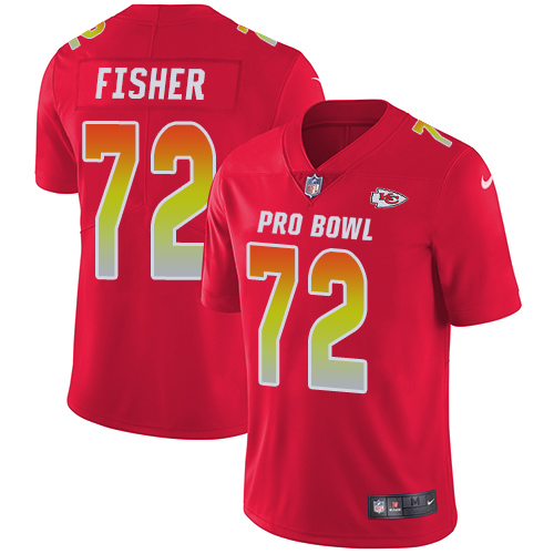 Nike Chiefs #72 Eric Fisher Red Men's Stitched NFL Limited AFC 2019 Pro Bowl Jersey
