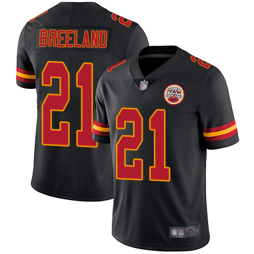Nike Chiefs #21 Bashaud Breeland Black Men's Stitched NFL Limited Rush Jersey