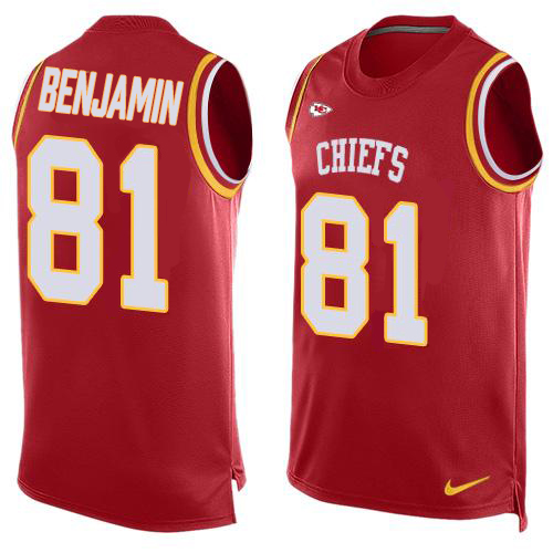Nike Chiefs #81 Kelvin Benjamin Red Team Color Men's Stitched NFL Limited Tank Top Jersey