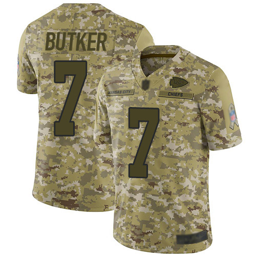 Nike Chiefs #7 Harrison Butker Camo Men's Stitched NFL Limited 2018 Salute To Service Jersey