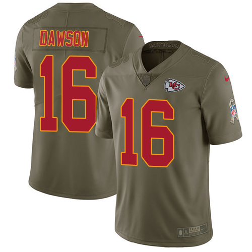 Nike Chiefs #16 Len Dawson Olive Men's Stitched NFL Limited 2017 Salute to Service Jersey