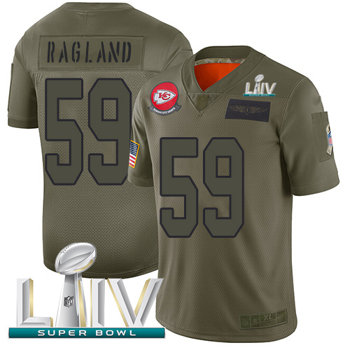 Nike Chiefs #59 Reggie Ragland Camo Super Bowl LIV 2020 Men's Stitched NFL Limited 2019 Salute To Service Jersey