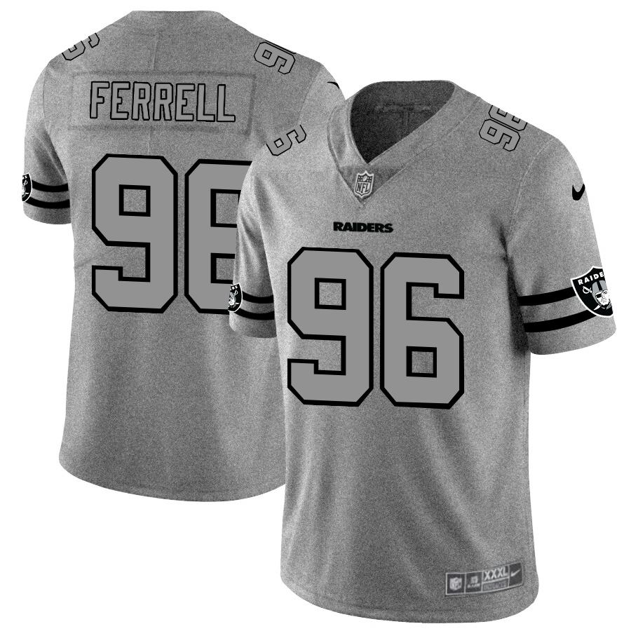 Las Vegas Raiders #96 Clelin Ferrell Men's Nike Gray Gridiron II Vapor Untouchable Limited NFL Jersey