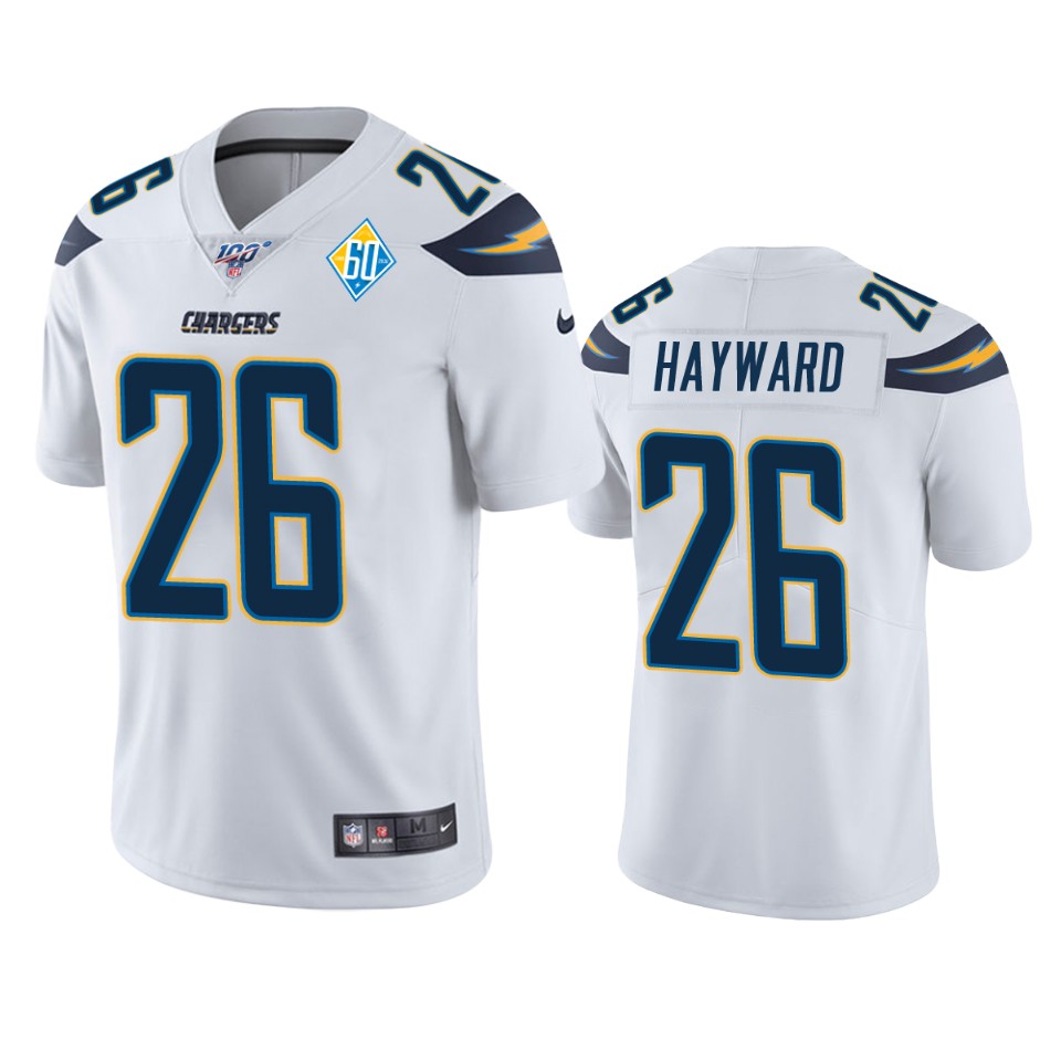Los Angeles Chargers #26 Casey Hayward White 60th Anniversary Vapor Limited NFL Jersey